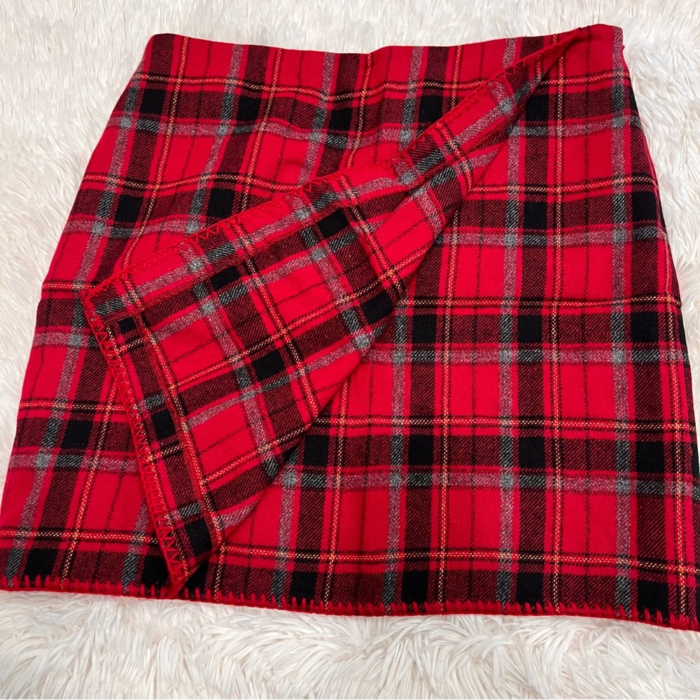 Eddie Bauer Y2K wool‎ plaid mini skirt size 12